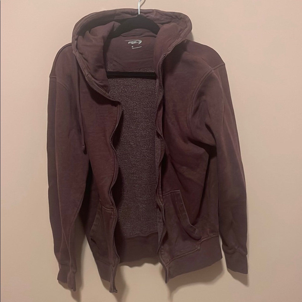 MTA Sport Brown Zip Up Sweater with Hood